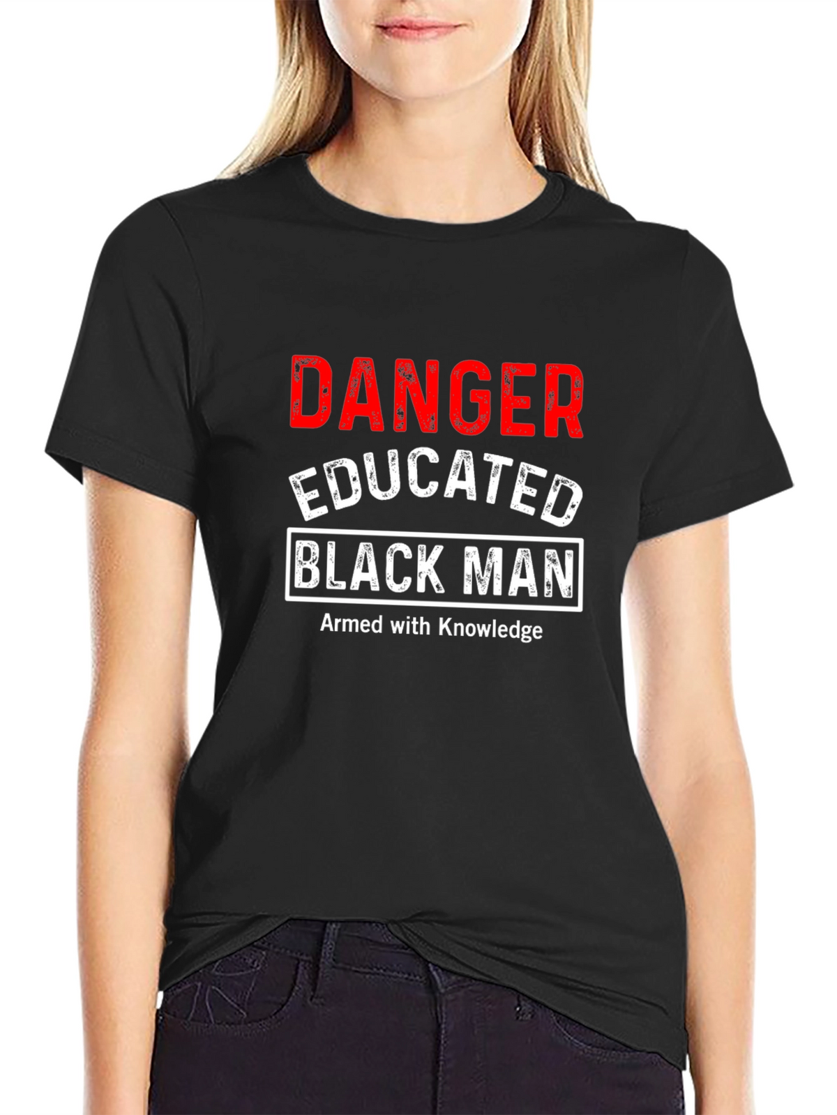 Danger Educated Black Man T-Shirt