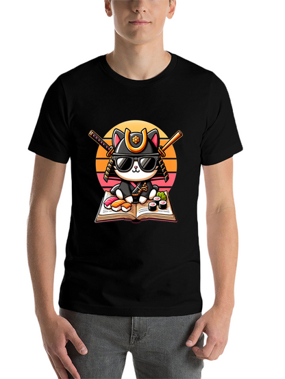 Sushi Cat T-Shirt - Samurai Kitten Tee