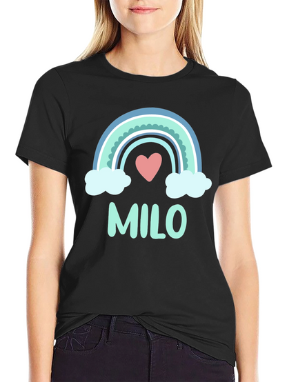 Milo Rainbow Heart Tee - Cute Kids Personalized T-Shirt