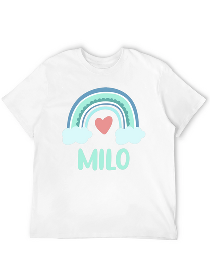 Milo Rainbow Heart Tee - Cute Kids Personalized T-Shirt