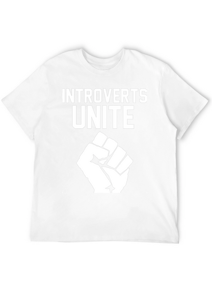 Introverts Unite Graphic T-Shirt - Black