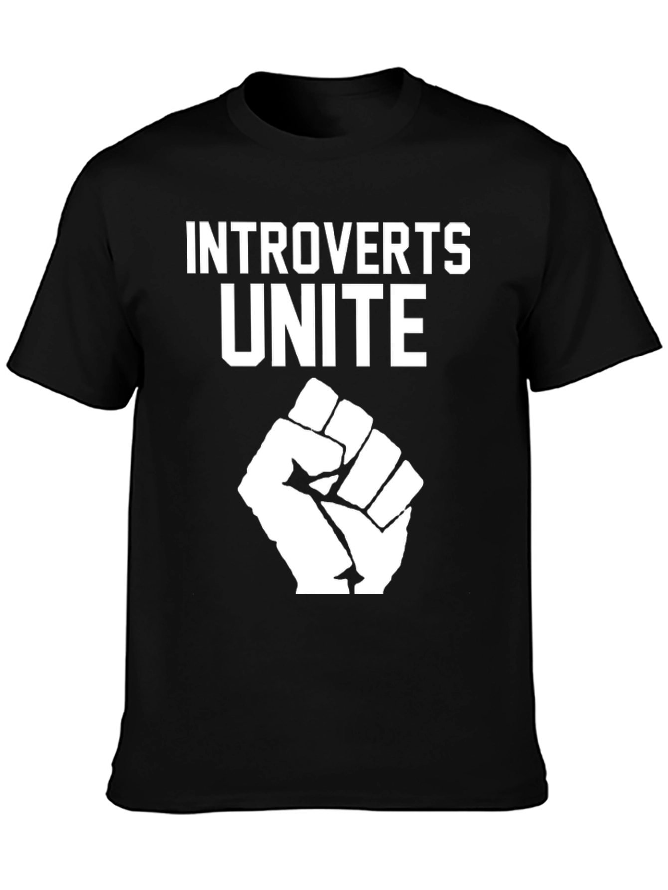 Introverts Unite Graphic T-Shirt - Black