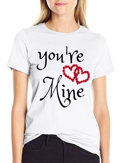 Youre Mine Valentines Day T-Shirt - Love Heart Roses