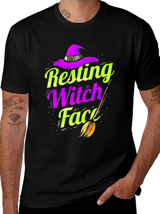 Resting Witch Face T-Shirt - Halloween Apparel
