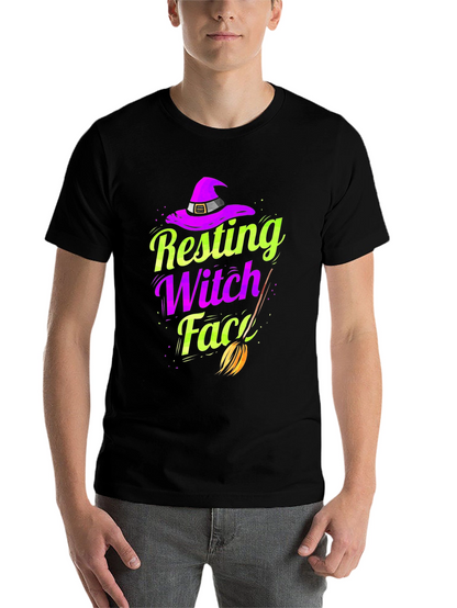 Resting Witch Face T-Shirt - Halloween Apparel