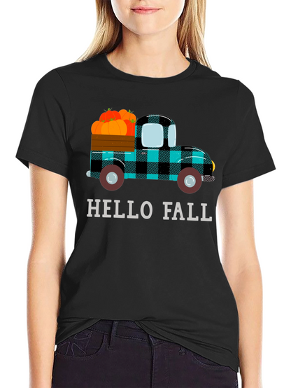 Hello Fall Pumpkin Truck Tee