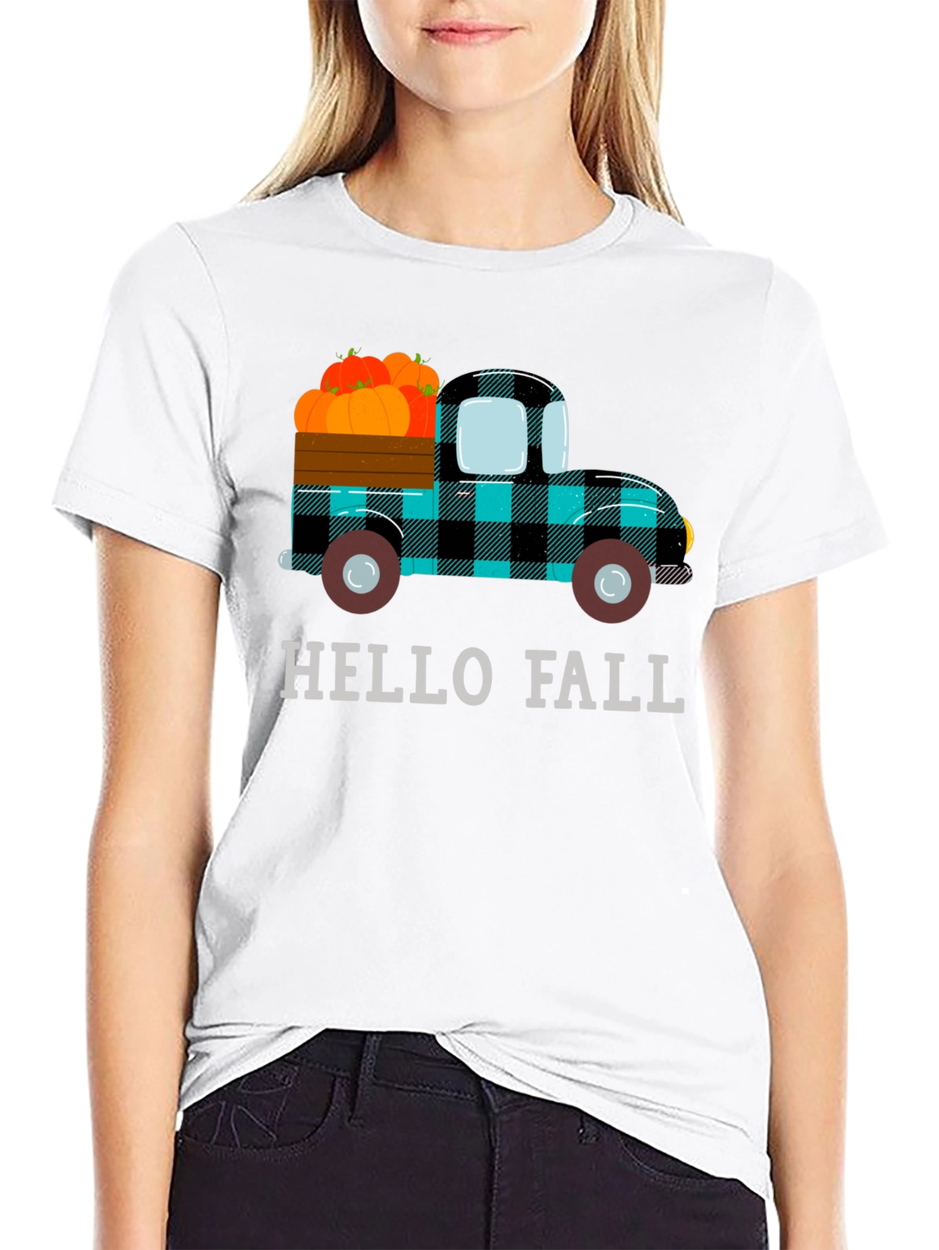 Hello Fall Pumpkin Truck Tee