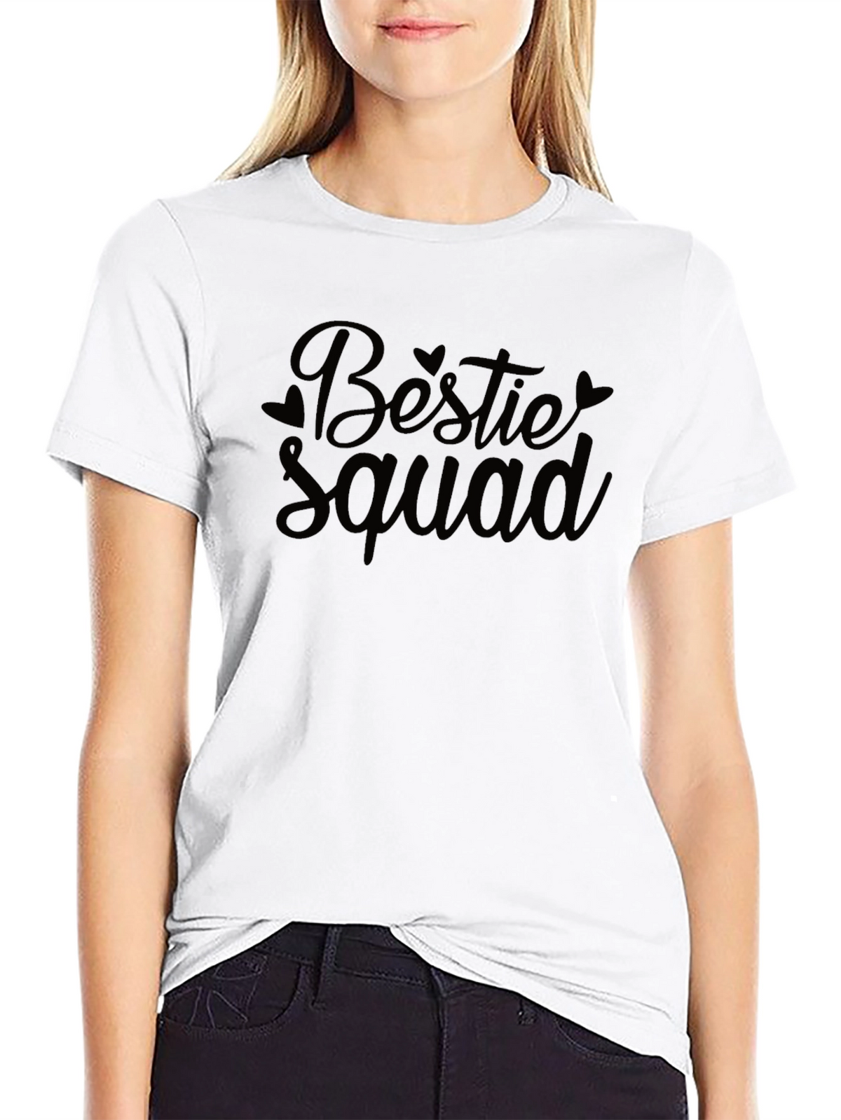 Bestie Squad Black Graphic T-Shirt