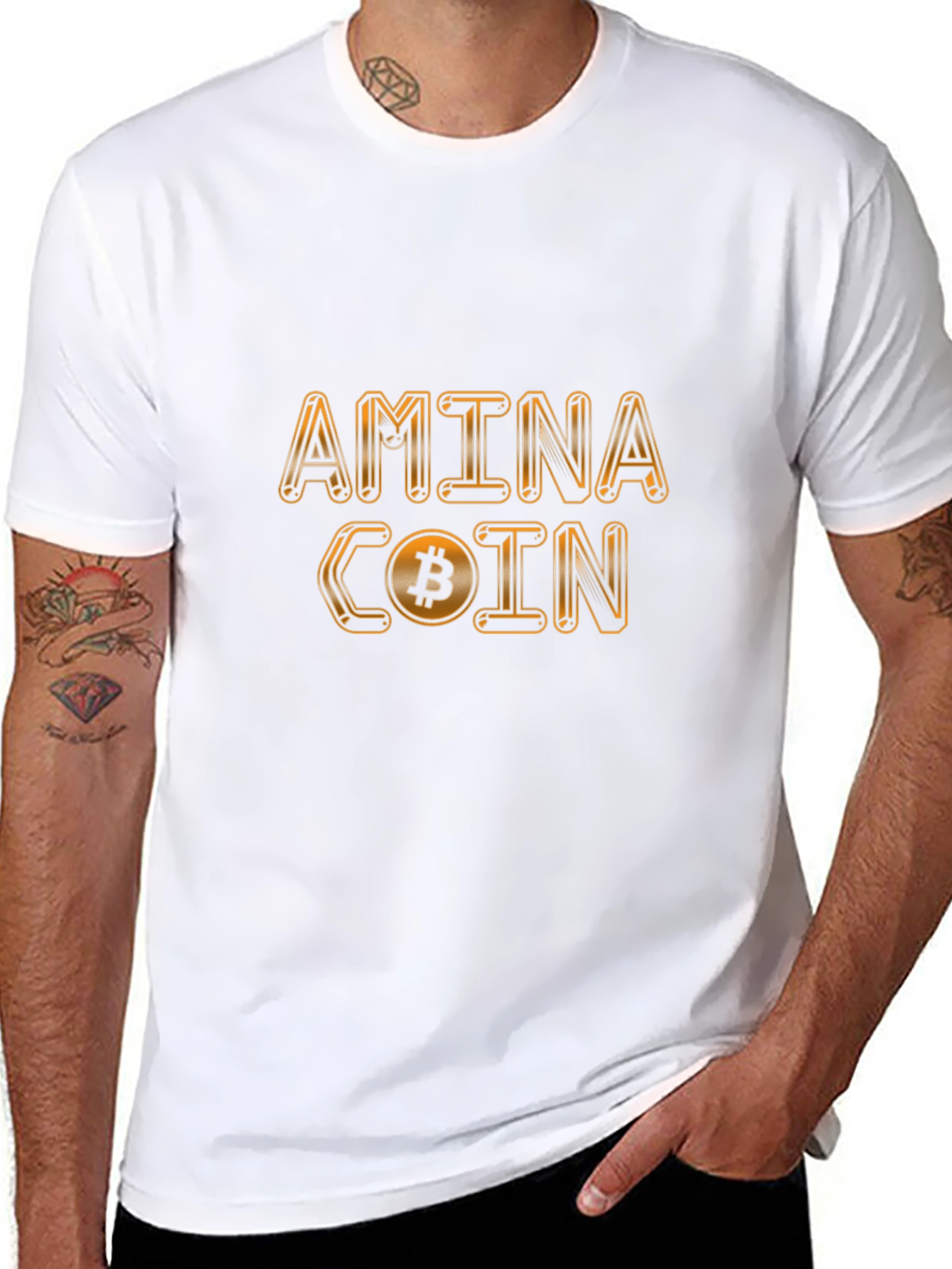 Amina Coin Bitcoin T-Shirt - Black