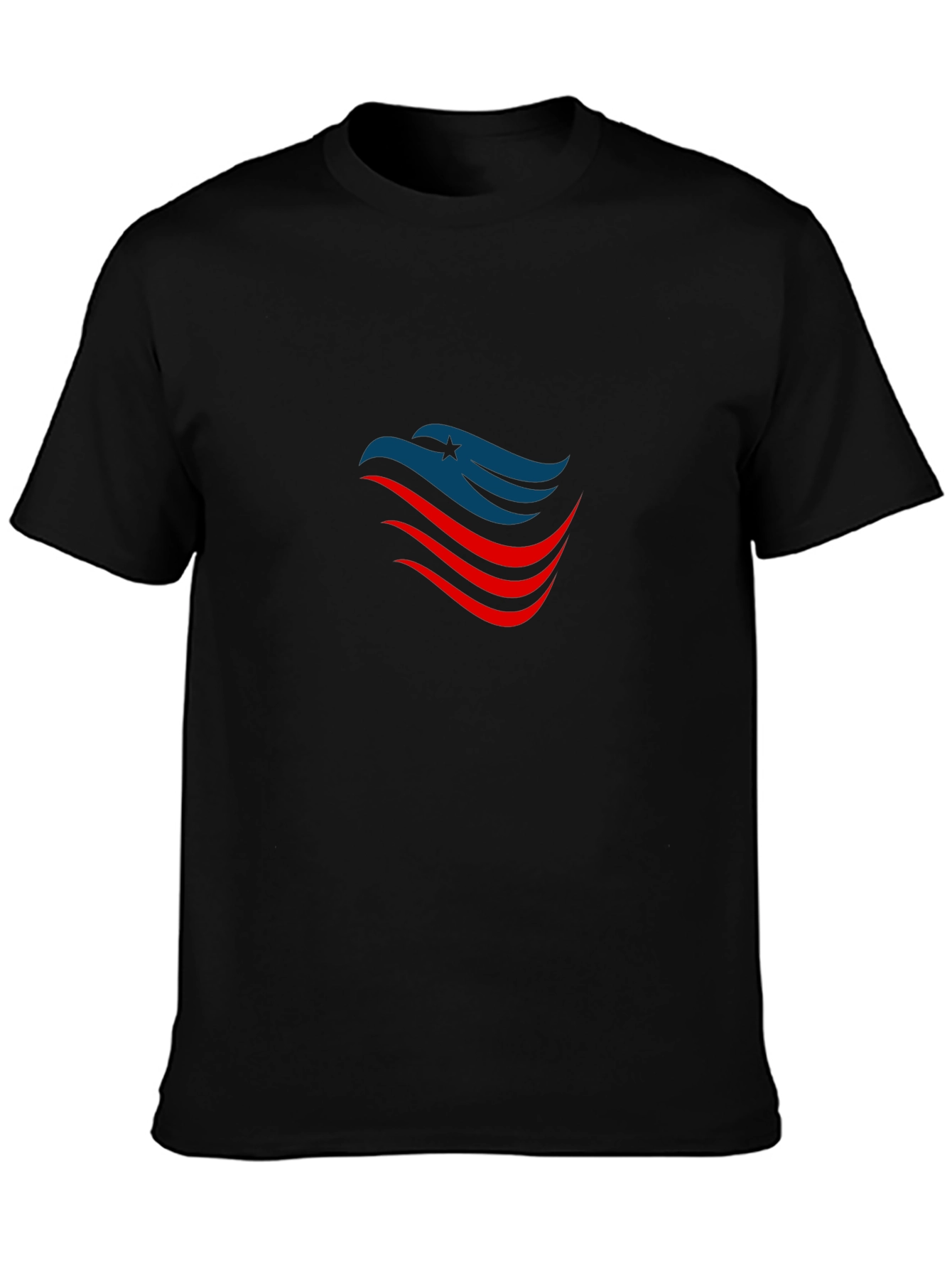 Patriotic Eagle Graphic T-Shirt - Black