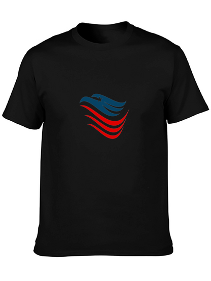 Patriotic Eagle Graphic T-Shirt - Black