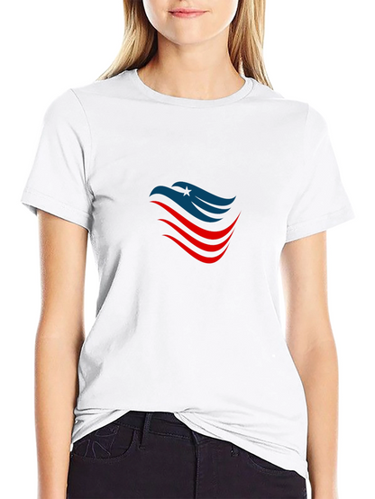 Patriotic Eagle Graphic T-Shirt - Black