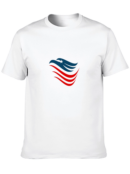 Patriotic Eagle Graphic T-Shirt - Black