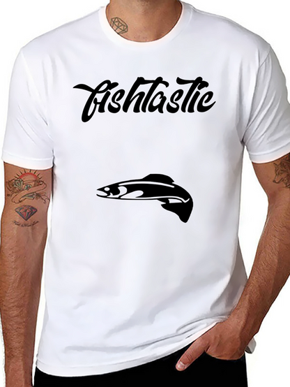 Fishtastic Black Graphic Tee for Men