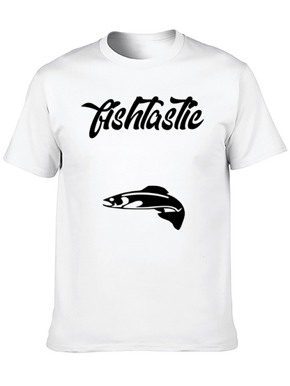Fishtastic Black Graphic Tee for Men