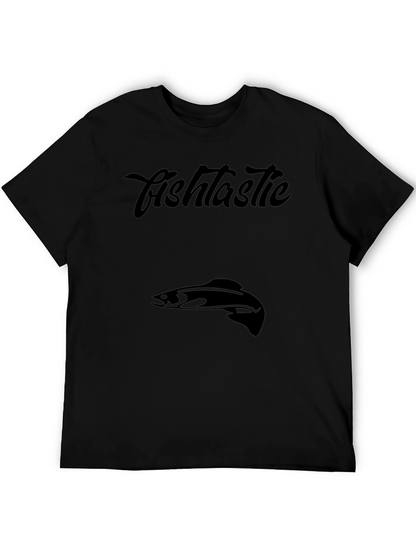 Fishtastic Black Graphic Tee for Men