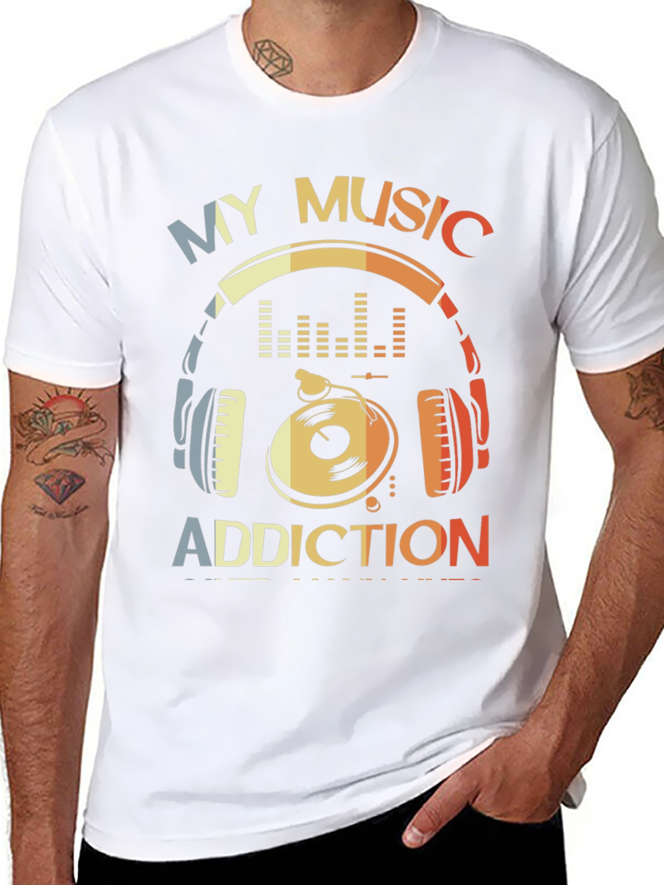 Music Addiction Graphic T-Shirt