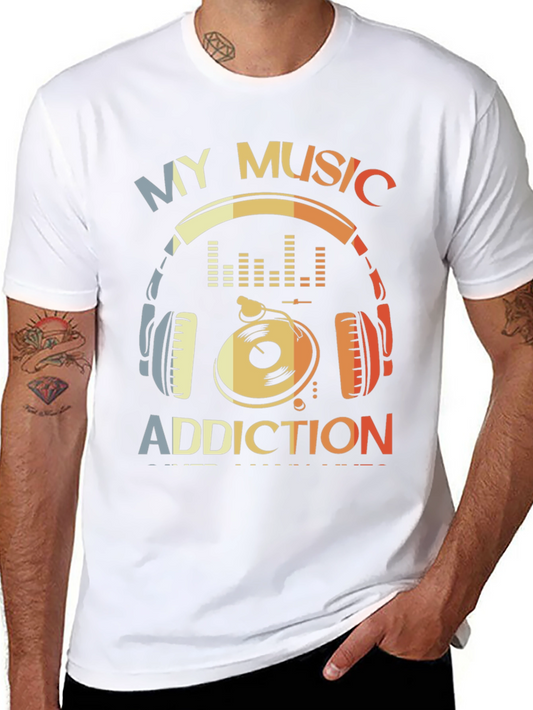 Music Addiction Graphic T-Shirt