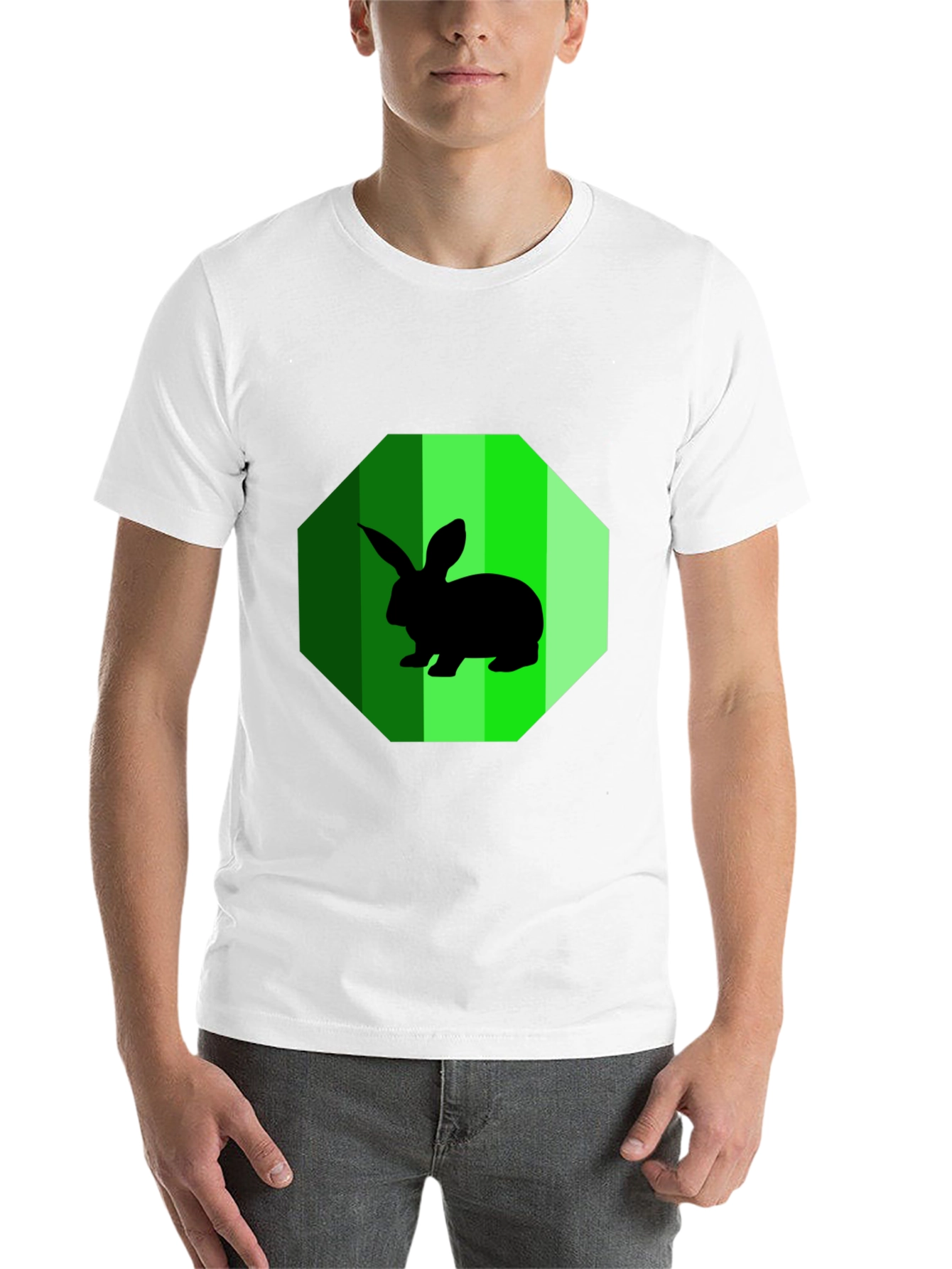 Rabbit Graphic Tee - Mens Black T-Shirt