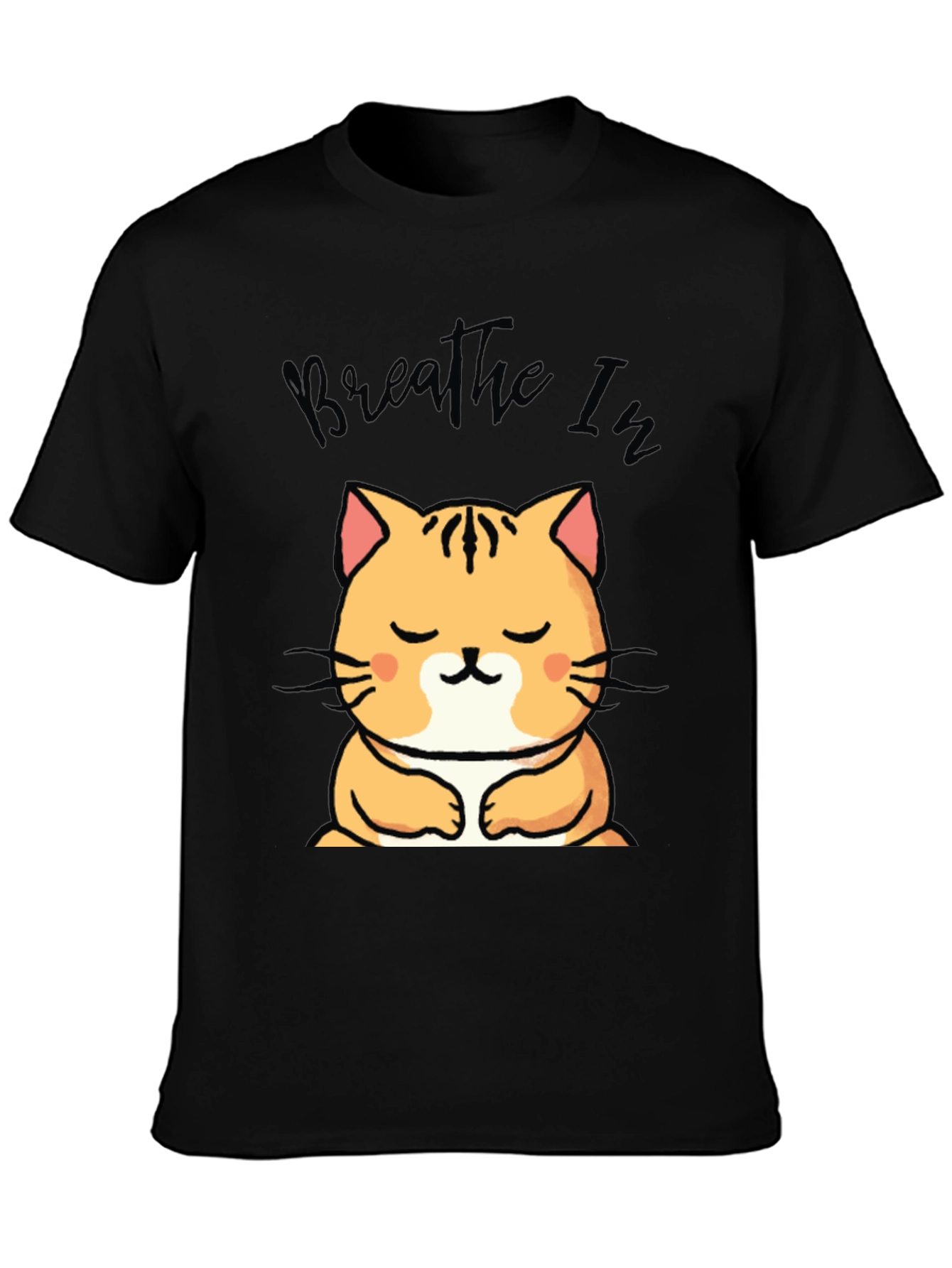 Meditating Cat Graphic T-Shirt