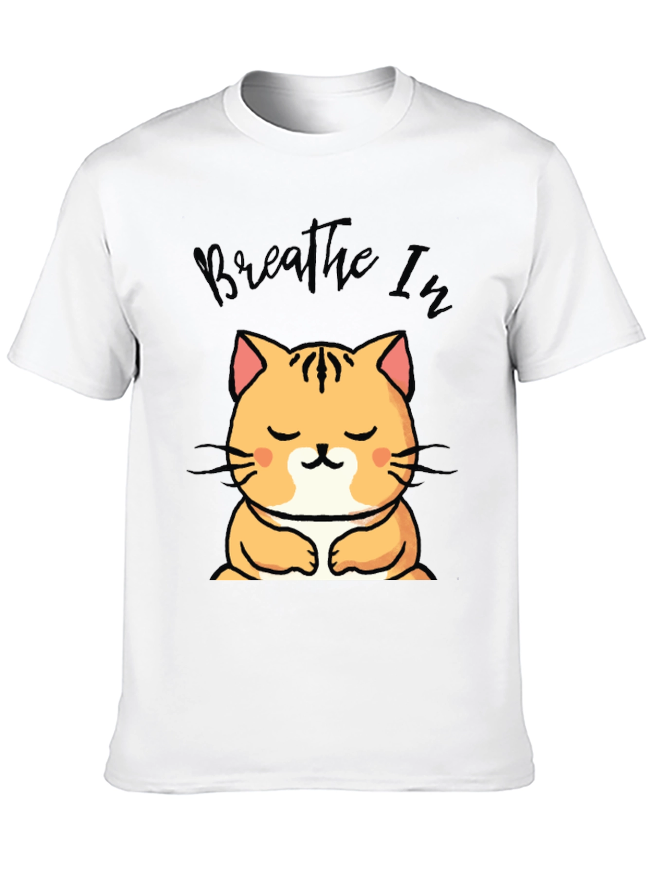 Meditating Cat Graphic T-Shirt