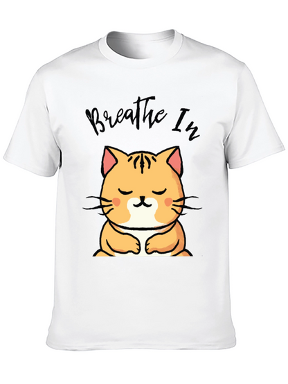 Meditating Cat Graphic T-Shirt