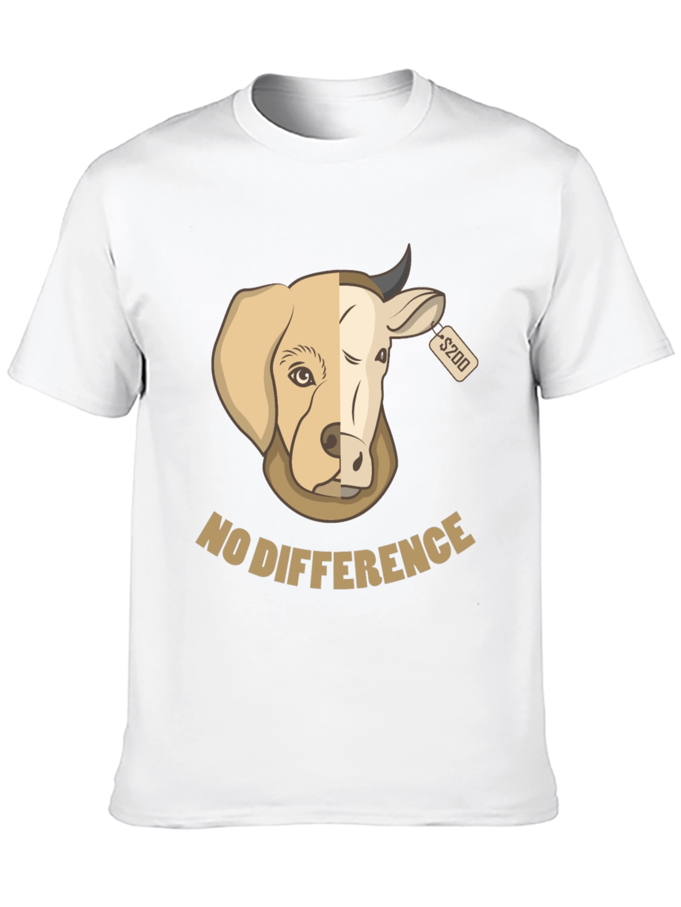 No Difference Tee: Dog Cow Graphic