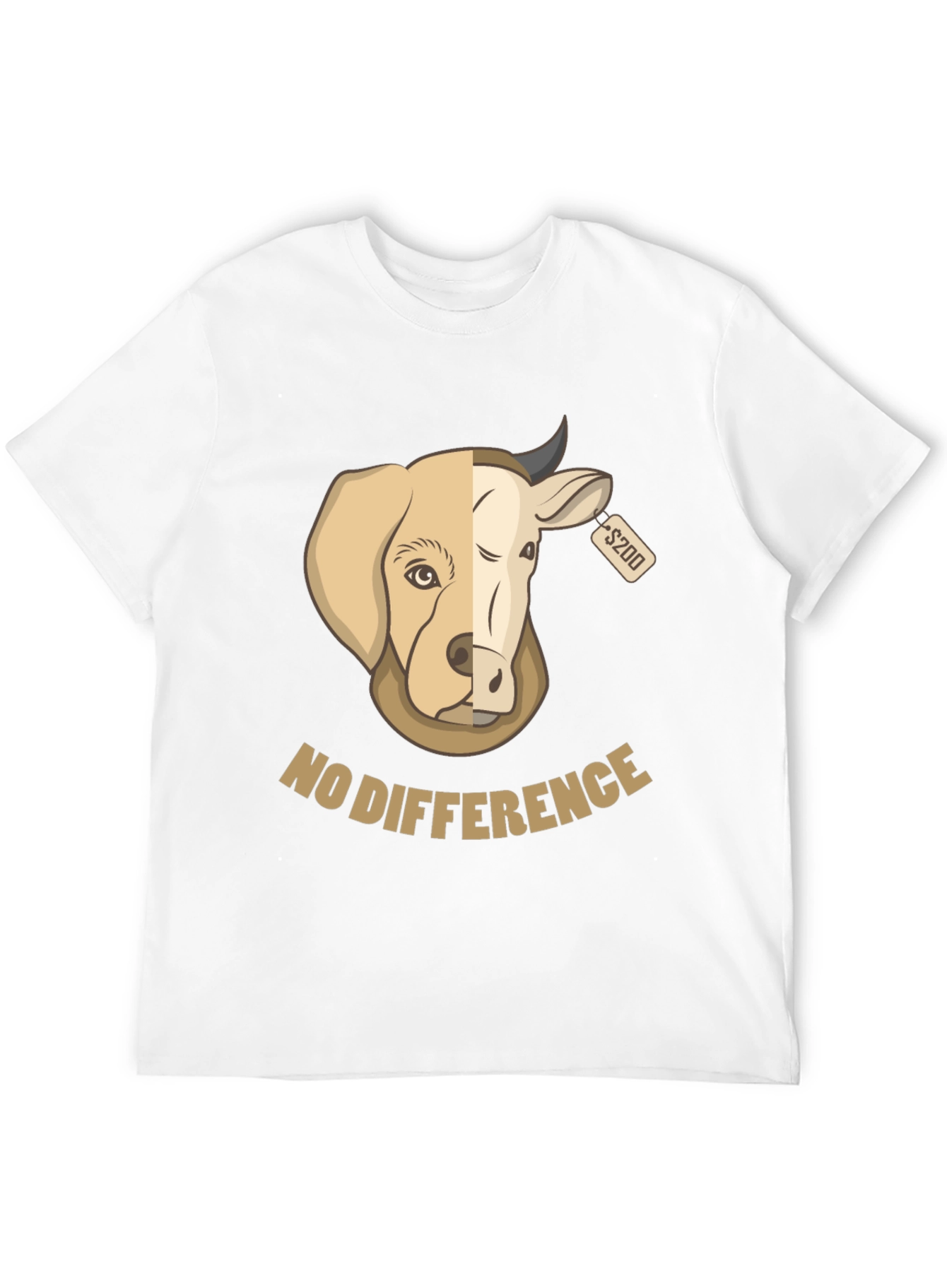 No Difference Tee: Dog Cow Graphic