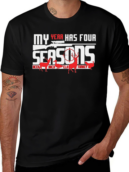 My Year Has Four Seasons Hunting Graphic T-Shirt