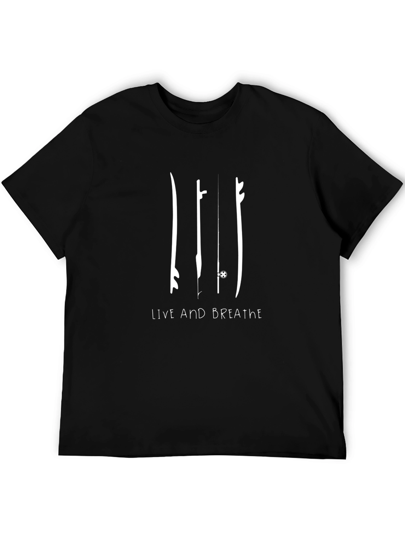 Surfboard Graphic T-Shirt - Live and Breathe