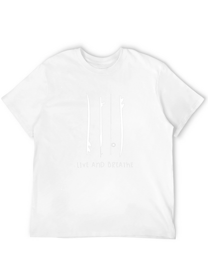 Surfboard Graphic T-Shirt - Live and Breathe