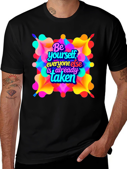 Be Yourself Graphic T-Shirt - Black