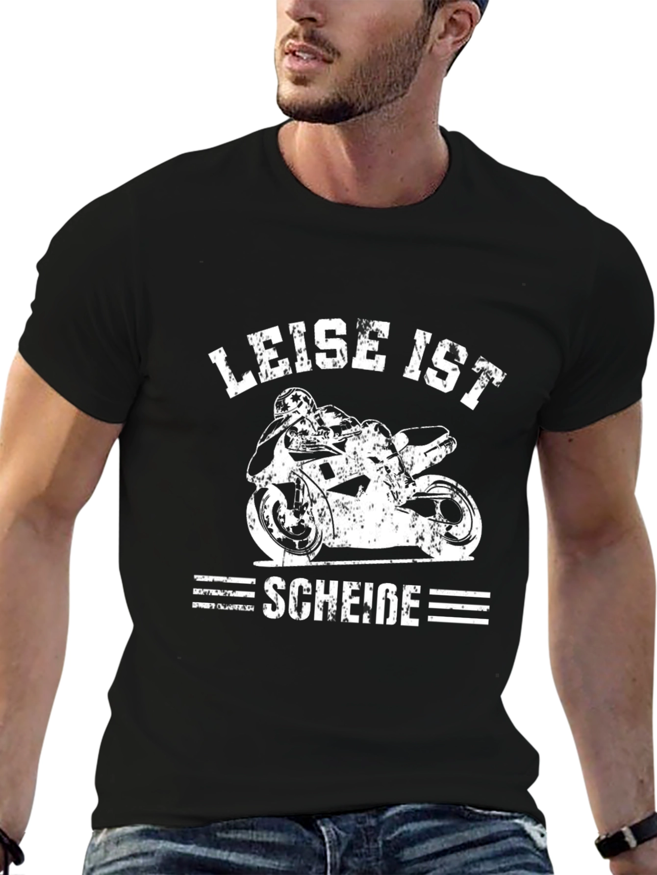 Leise Ist Schei?e Motorcycle T-Shirt