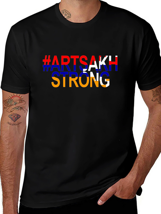 Artsakh Strong Black T-Shirt - Stand with Artsakh