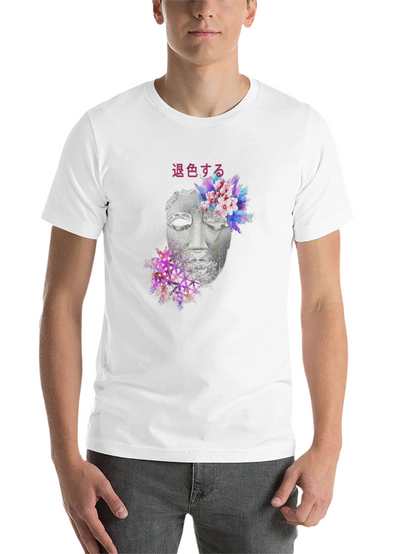 Floral Statue Graphic Tee - Black