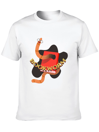 Bookworm Graphic Tee - Black Cotton T-Shirt