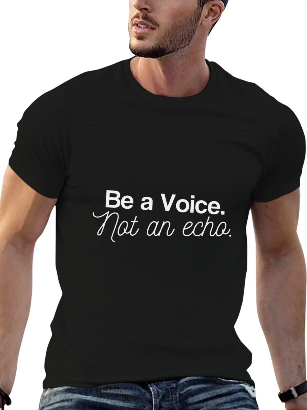 Be a Voice T-Shirt - Black Graphic Tee