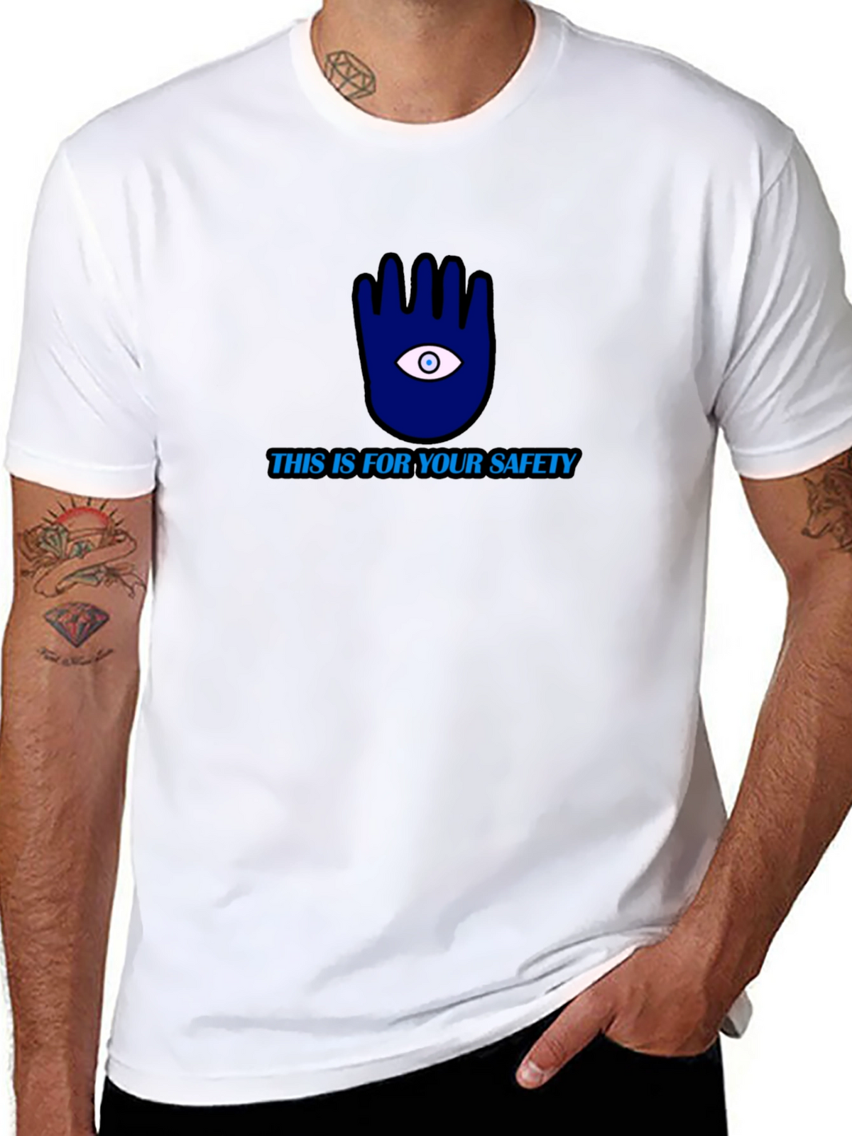 Safety First T-Shirt: Eye Hand Protection Tee