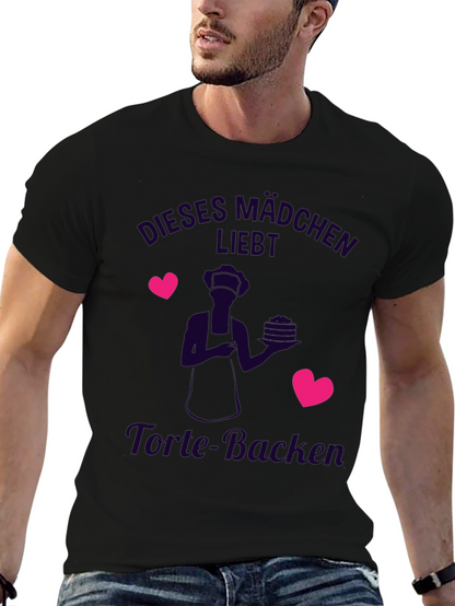 Cute Baker T-Shirt - Dieses Mädchen Liebt Torte-Backen