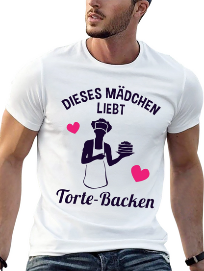 Cute Baker T-Shirt - Dieses Mädchen Liebt Torte-Backen