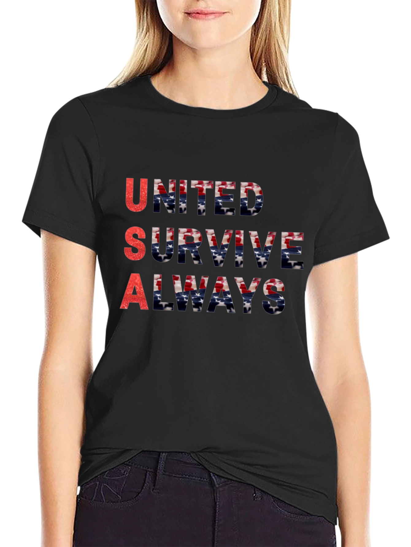 USA United Survive Always Graphic T-Shirt