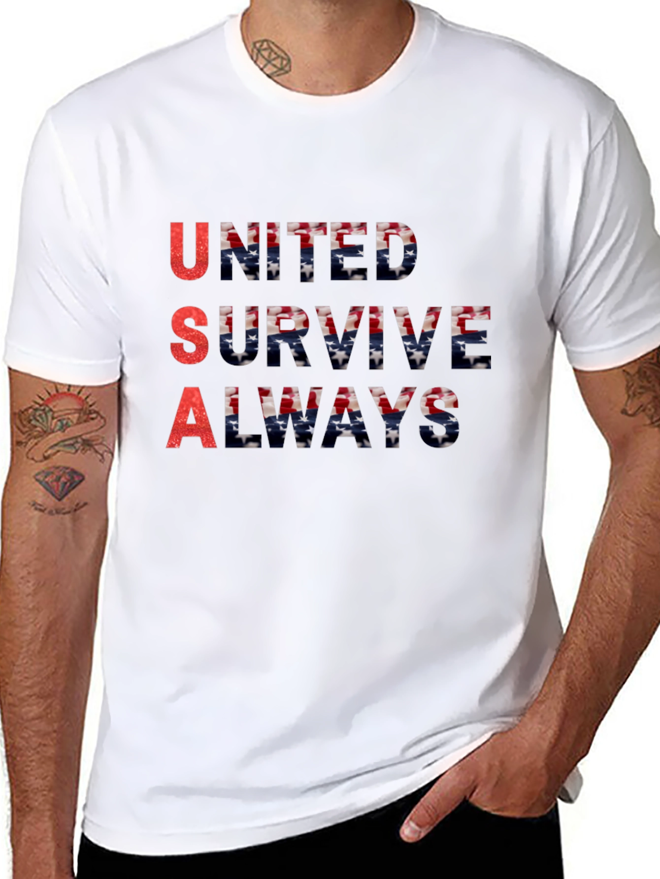 USA United Survive Always Graphic T-Shirt