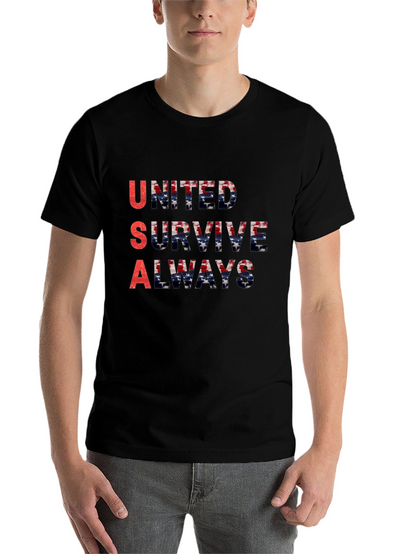 USA United Survive Always Graphic T-Shirt