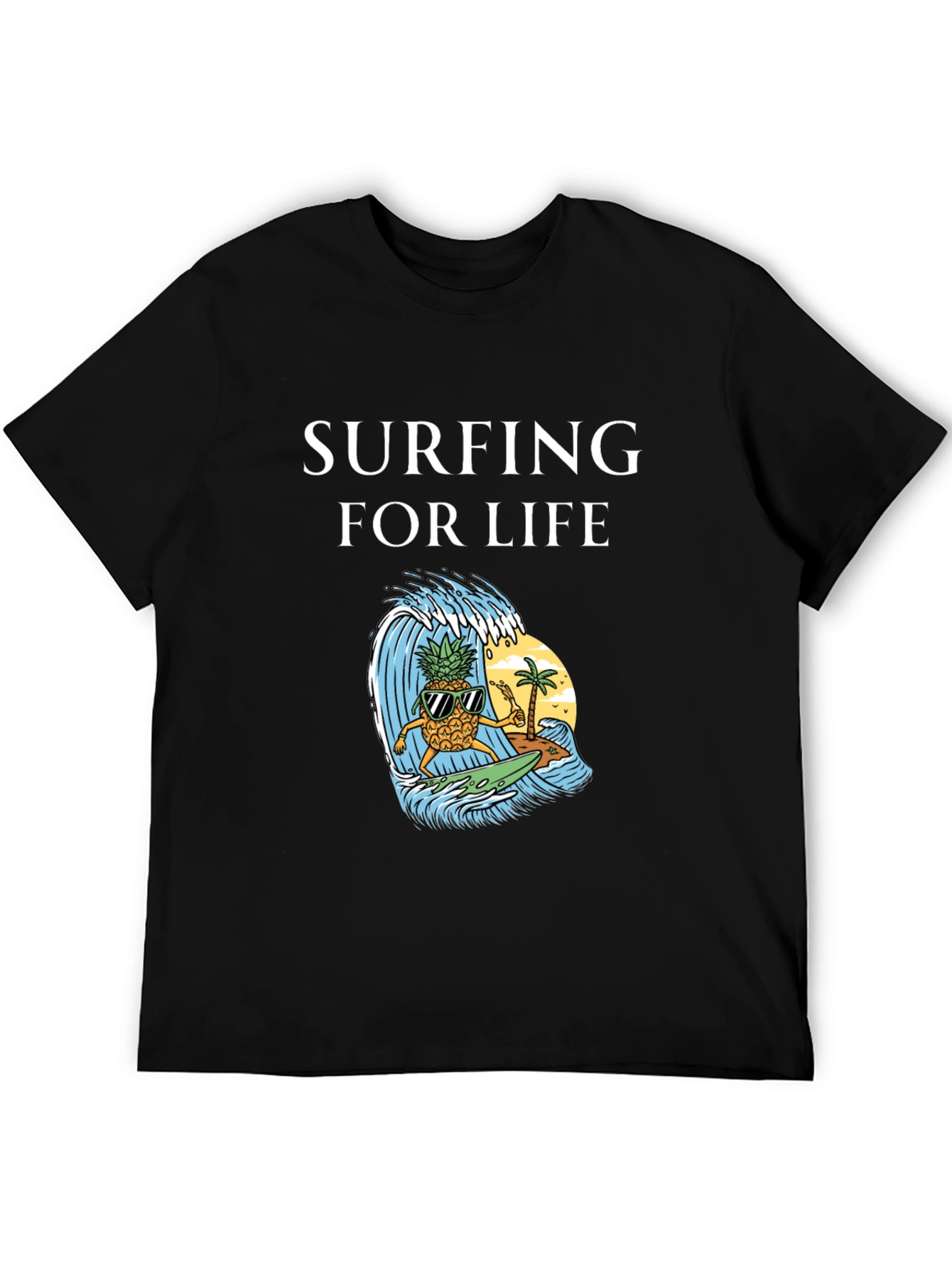 Surfing Pineapple Graphic Tee