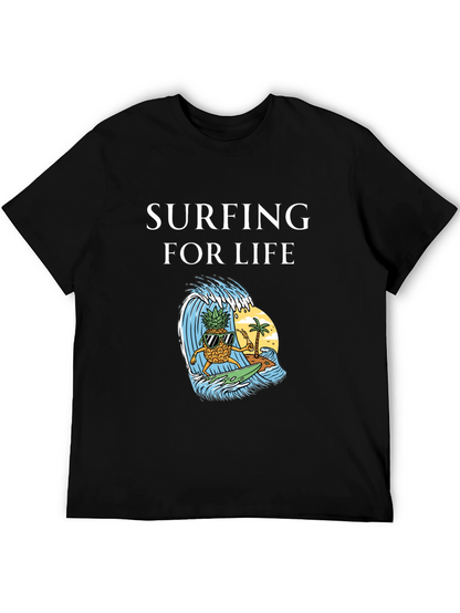Surfing Pineapple Graphic Tee