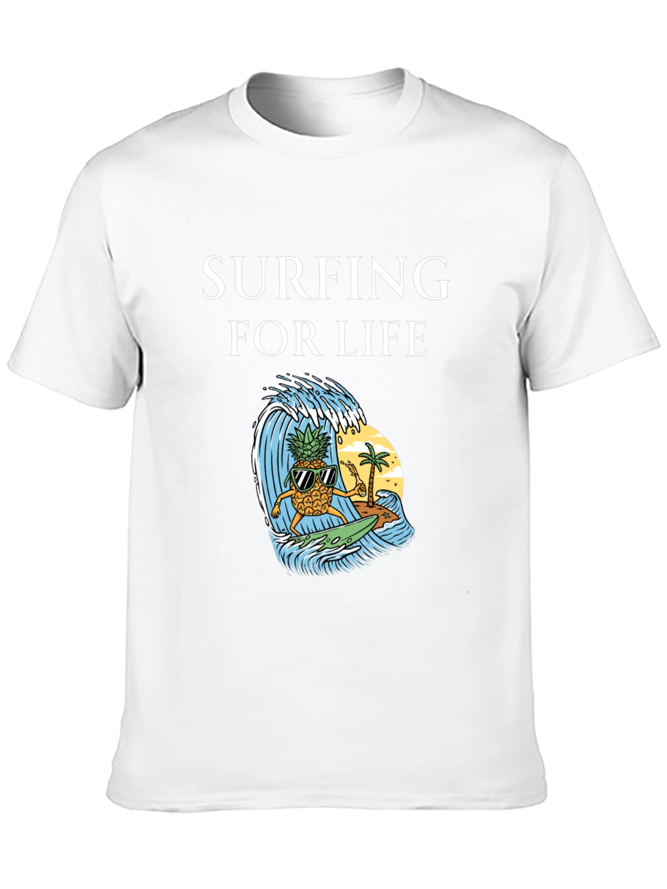Surfing Pineapple Graphic Tee
