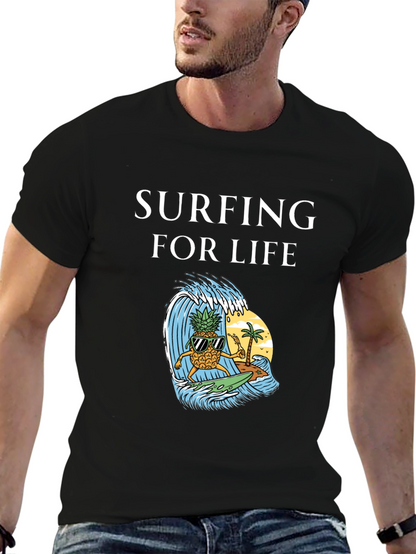 Surfing Pineapple Graphic Tee