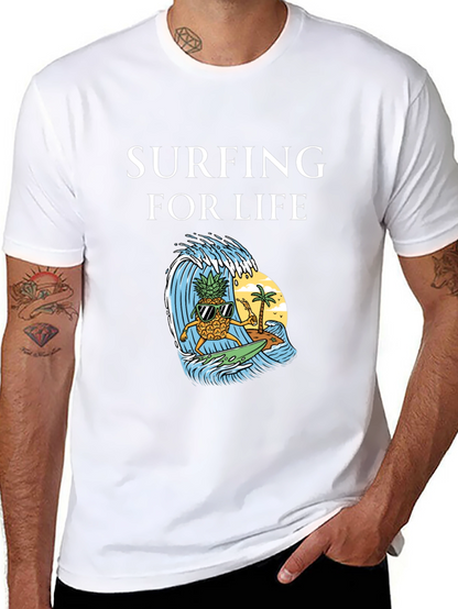 Surfing Pineapple Graphic Tee