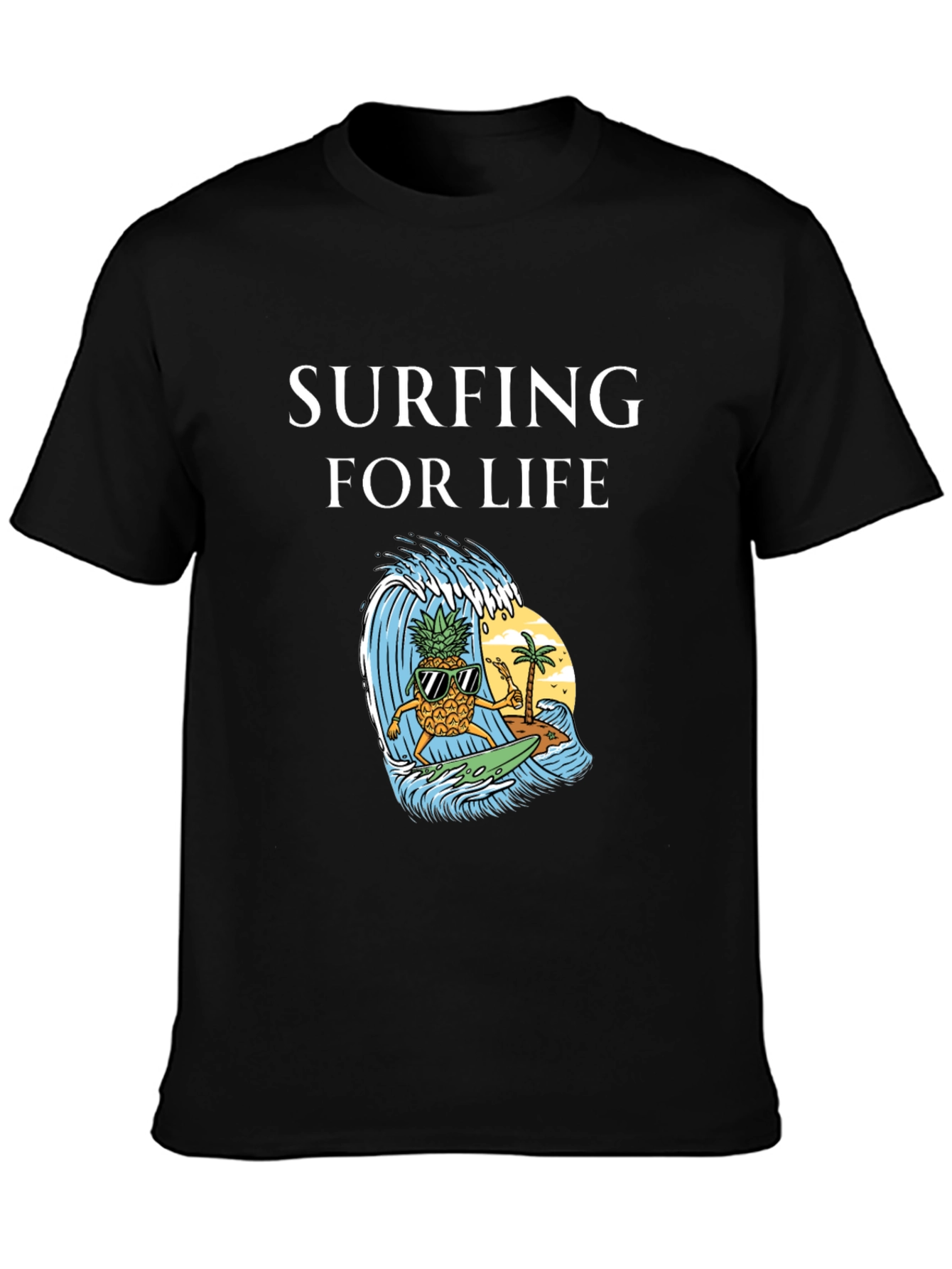 Surfing Pineapple Graphic Tee