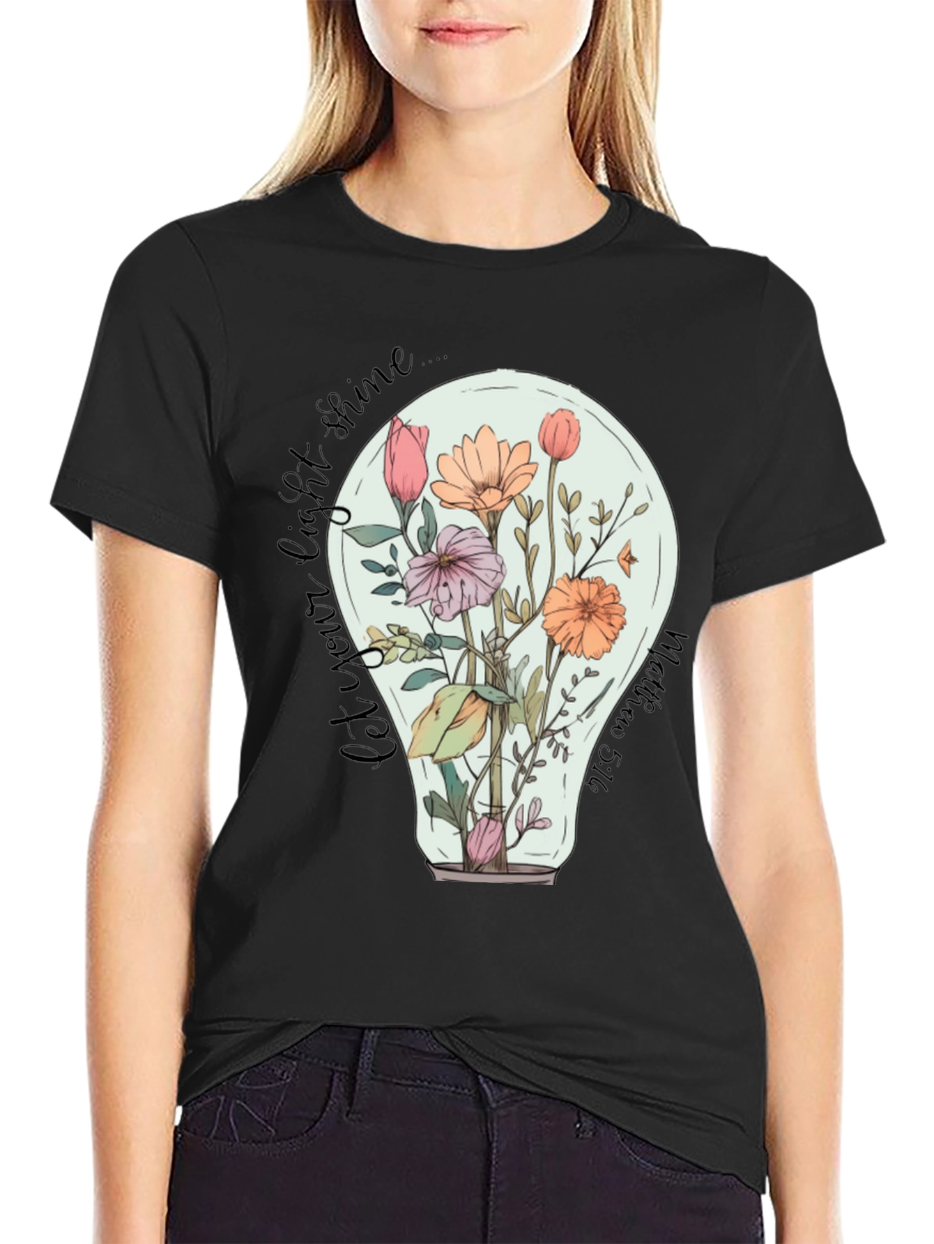 Floral Lightbulb Graphic Tee